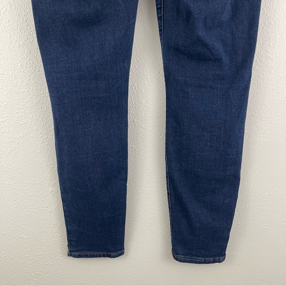 GOOD AMERICAN Dark Wash Denim Good Waist High Rise Hook & Eye Skinny Jeans - Picture 8 of 11